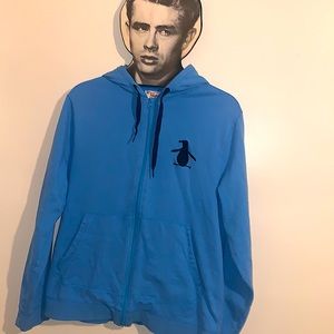 𝗣𝗲𝗻𝗴𝘂𝗶𝗻 by Munsingwear teal zip up hoodie size large EUC